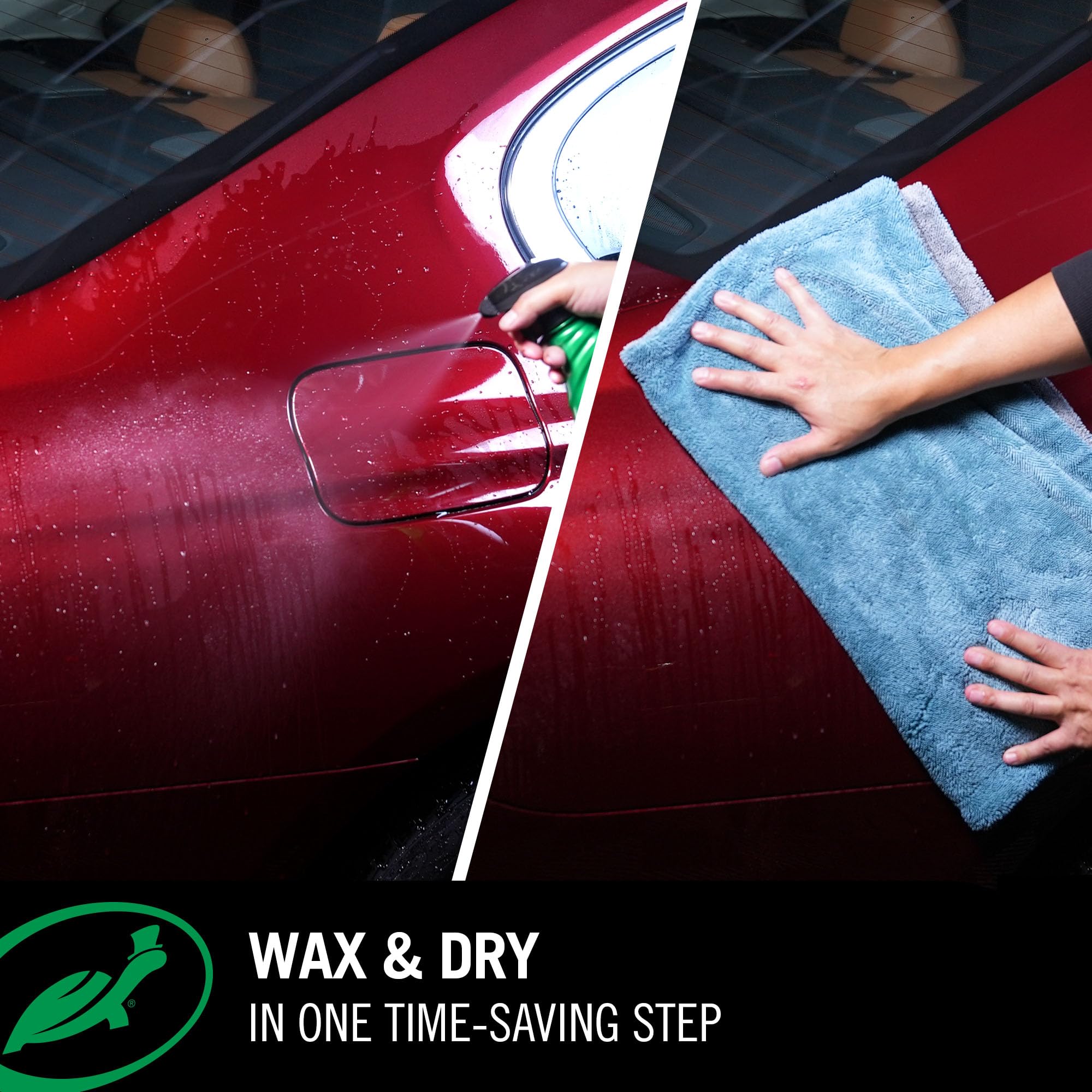 Turtle Wax finish on car after treatment showing deep gloss