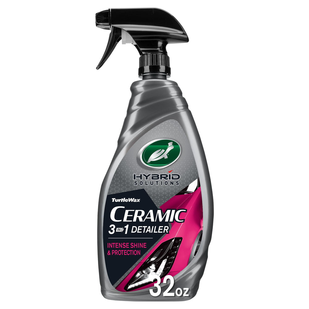 Turtle Wax Hybrid Solutions 3-in-1 Detailer bottle for waterless cleaning and showroom shine.