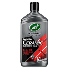 Turtle Wax Hybrid Solutions ceramic polish bottle showing deep gloss protection