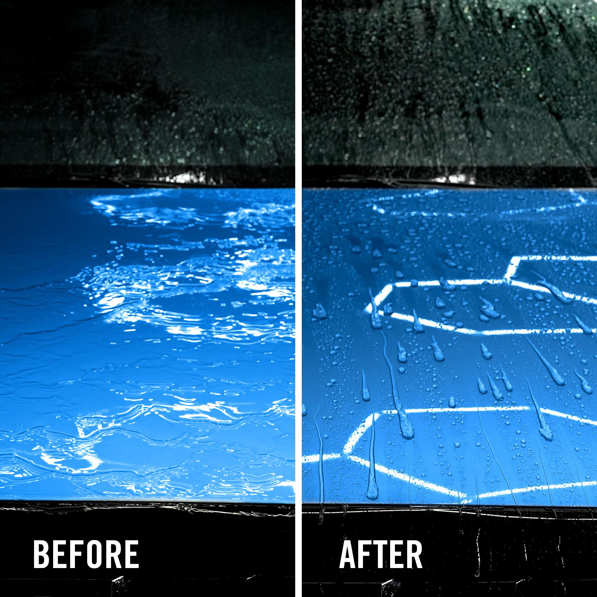 Turtle Wax Hybrid Solutions beads water on a glossy finish for quick drying