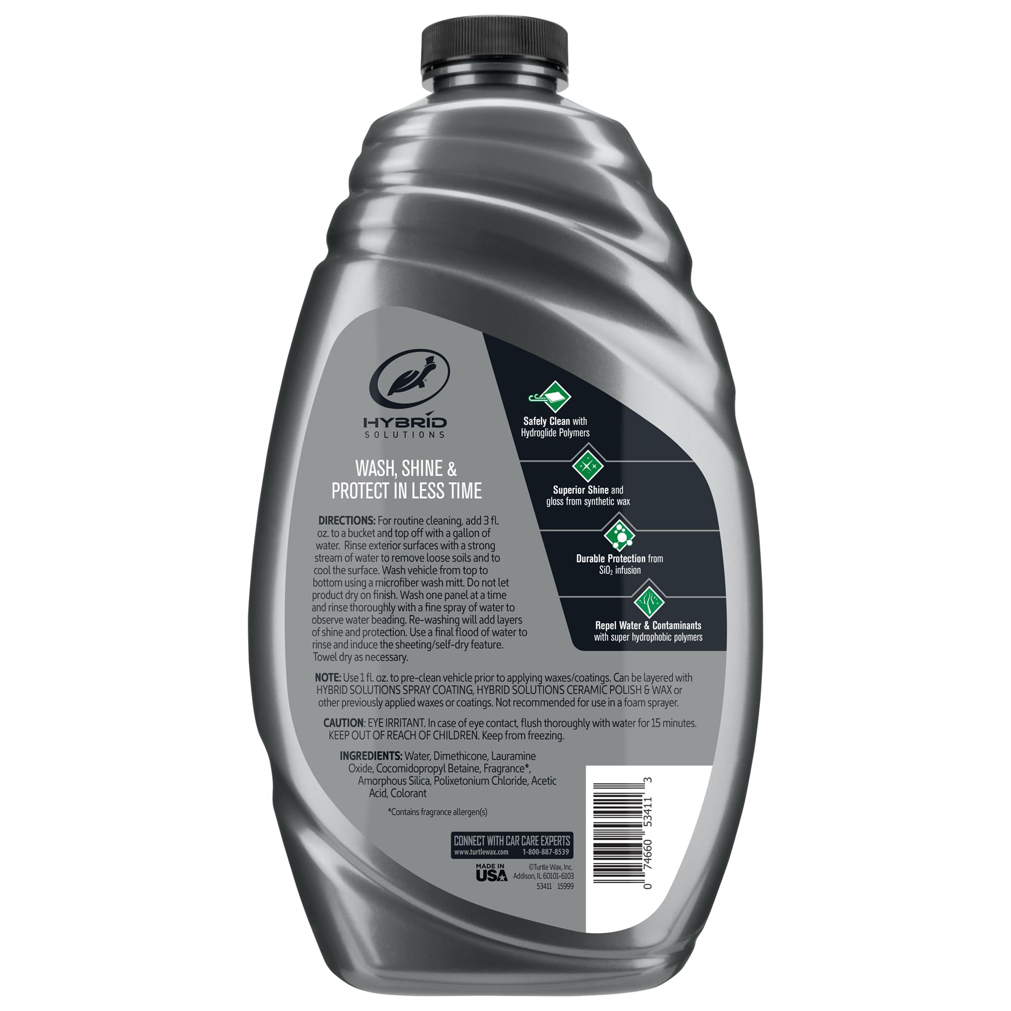 Turtle Wax Hybrid Solutions fruity scent enhances cleaning experience.