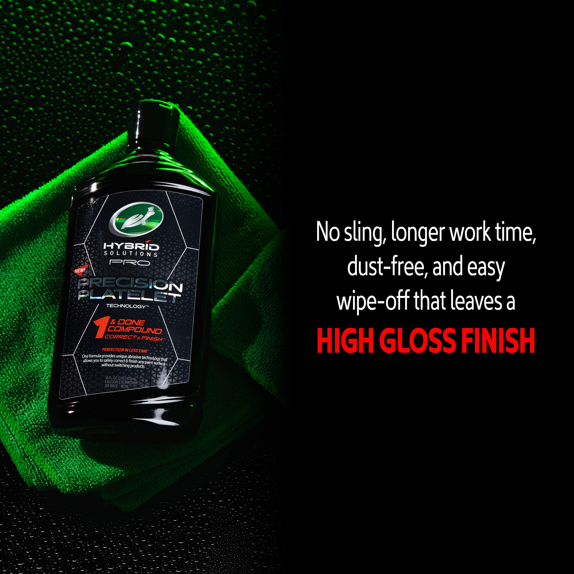 Turtle Wax Pro 1 and Done with machine polisher in use on panel