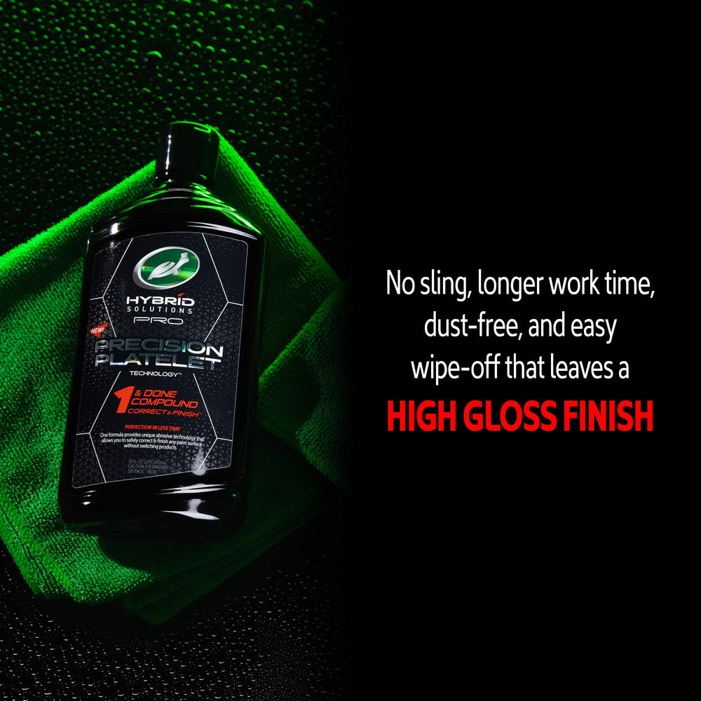 Turtle Wax Pro 1 and Done with machine polisher in use on panel