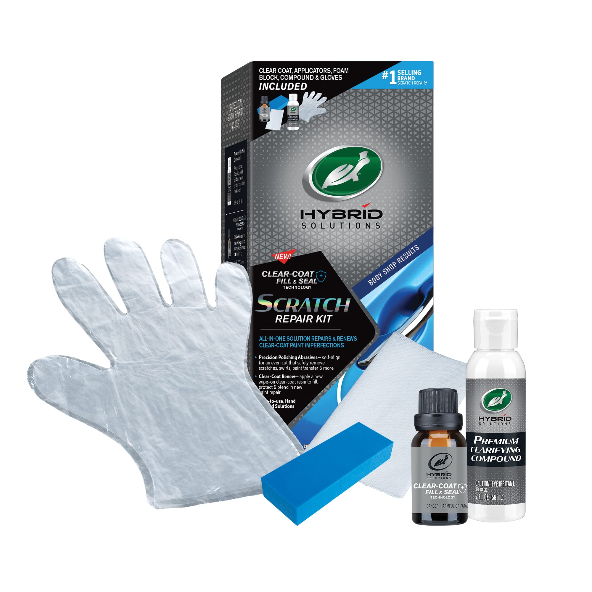 Turtle Wax Hybrid Solutions kit box and components for easy DIY repair