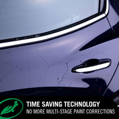 Turtle Wax Hybrid Solutions water beading close-up on glossy finish