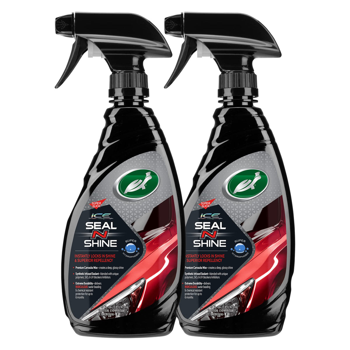 Turtle Wax ICE Seal N Shine bottle front view, long-lasting gloss option.