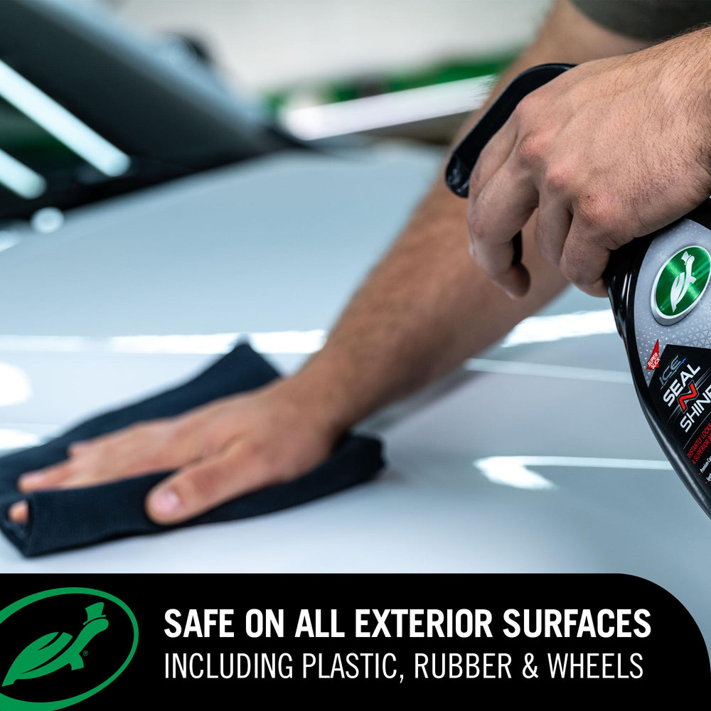 Turtle Wax ICE Seal N Shine creates water beading for easier drying.