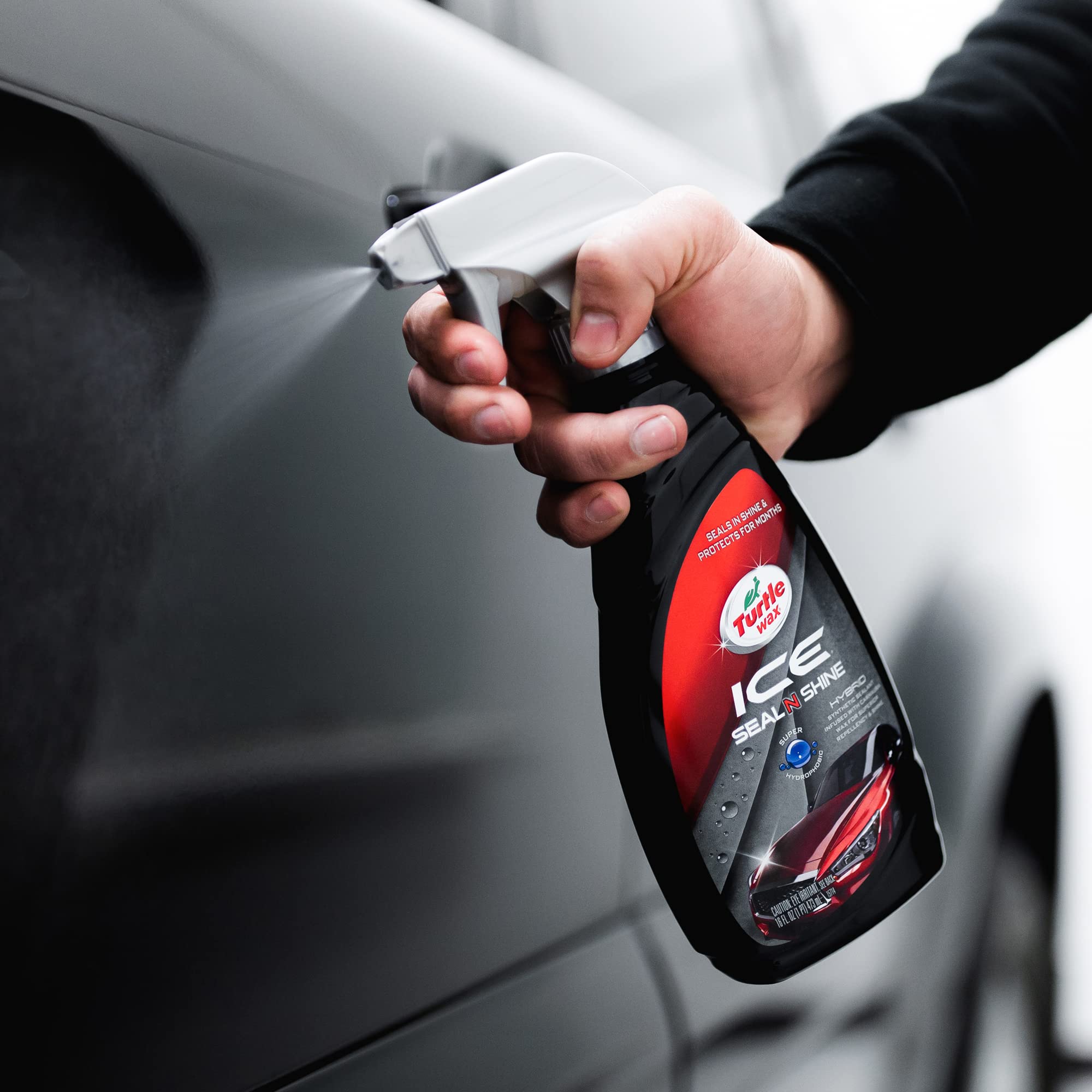 Turtle Wax ICE Seal N Shine wheels-plastics application demonstrates versatile protection on trim