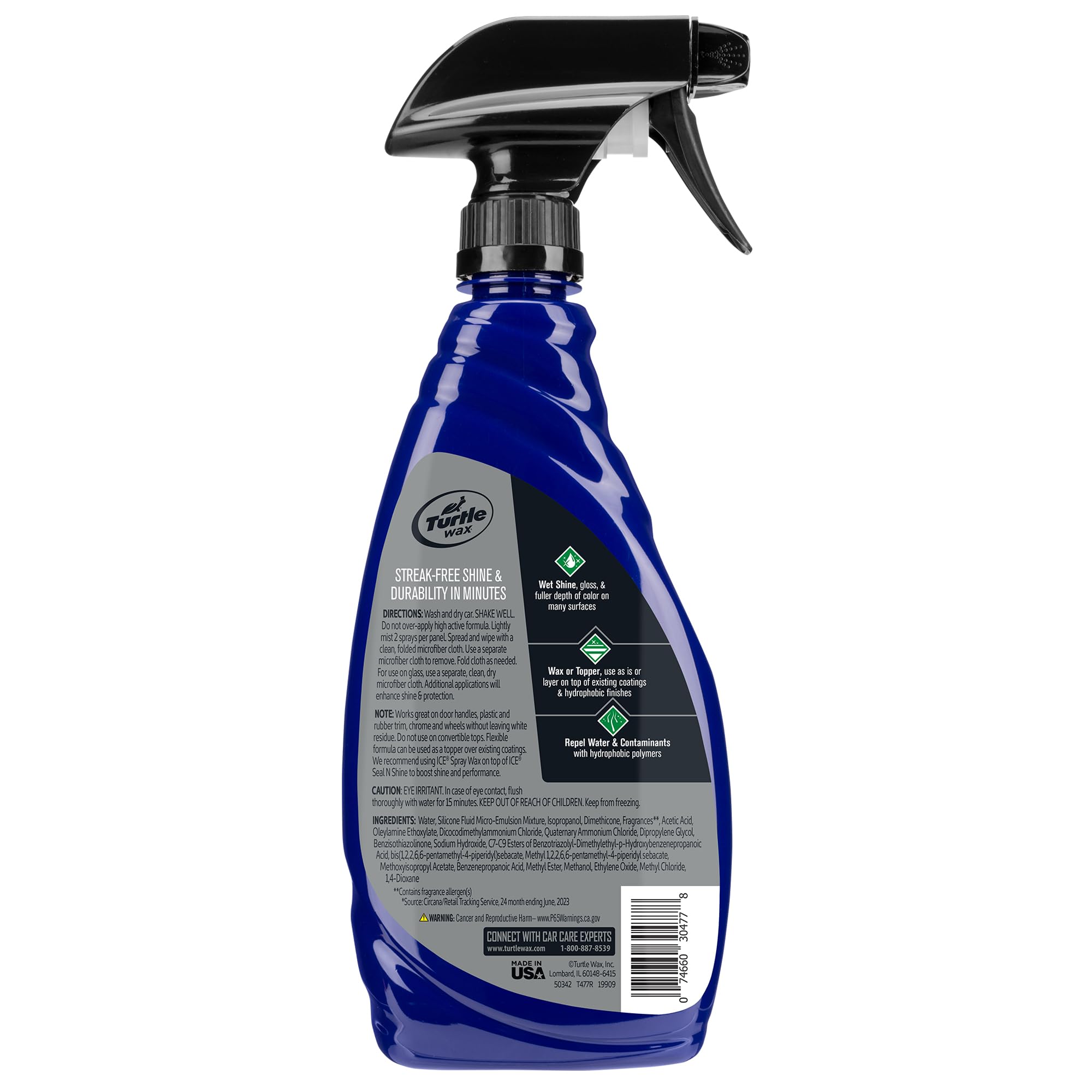 Turtle Wax ICE Spray Wax buffed with microfiber for smooth result