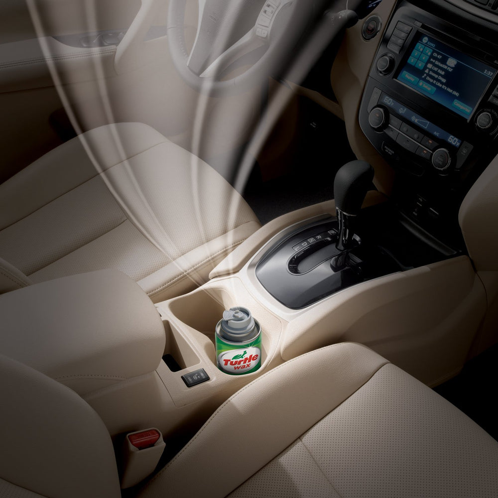 Turtle Wax Odor-X reaches under seats and through vents for thorough deodorizing.