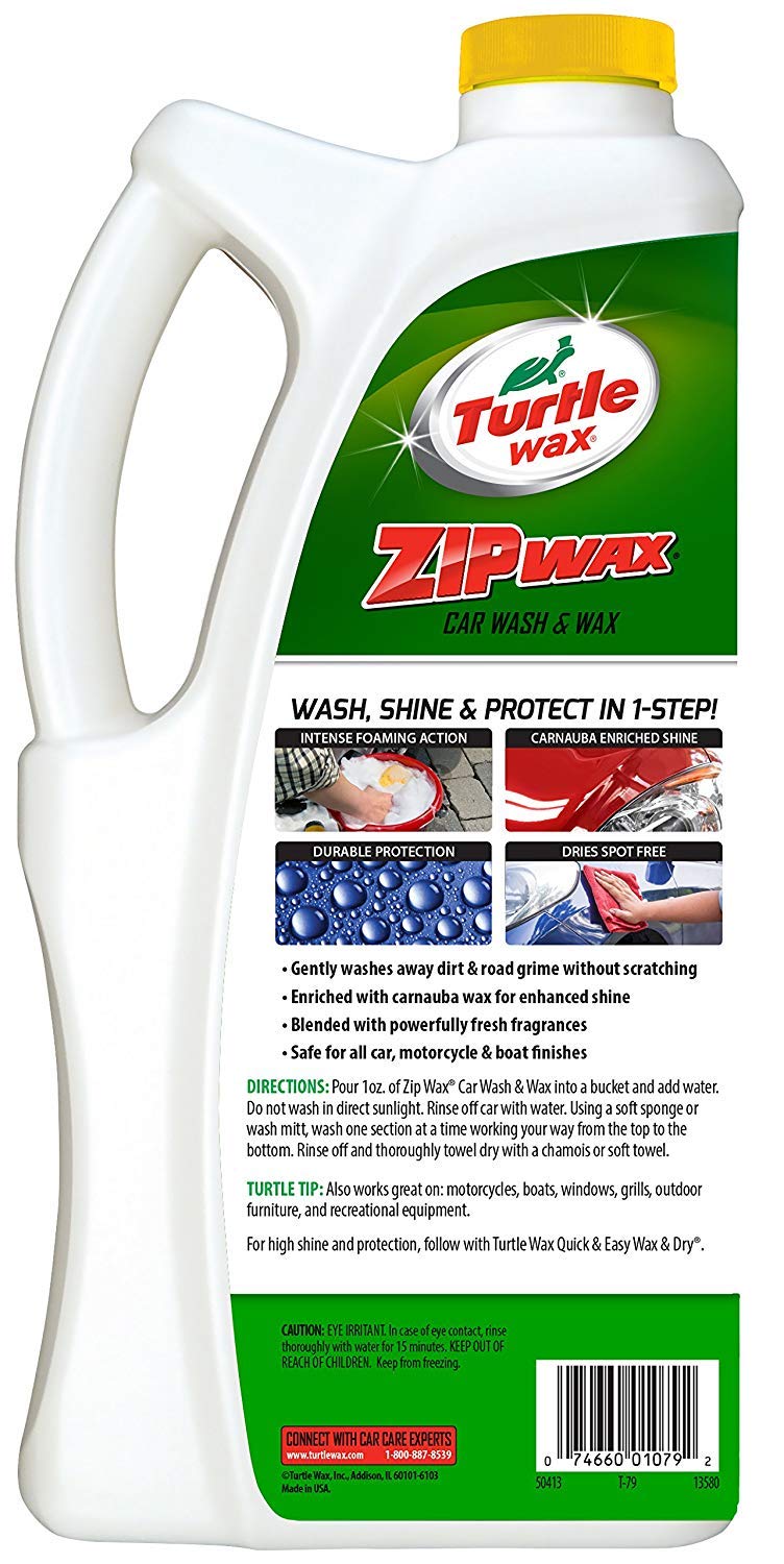 Turtle Wax T-79 Zip Wax label showing 64 oz capacity