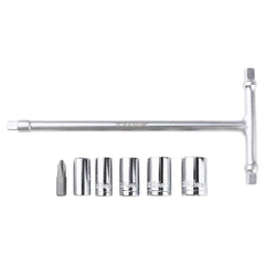 TUSK 3-Way Mini T-Handle with 1/4 inch drive sockets for quick roadside bike repairs