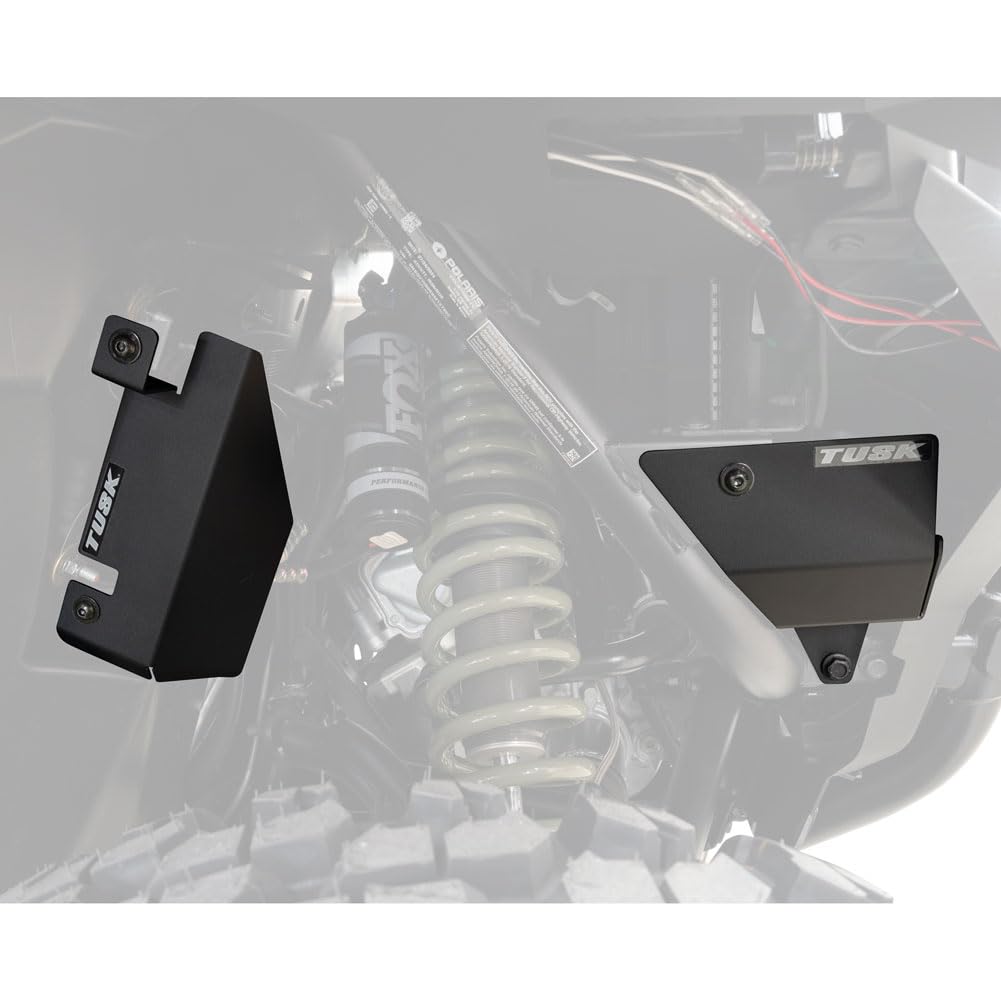 TUSK AC Line Shield front view protects A/C lines on Polaris Xpedition 2024-2025.
