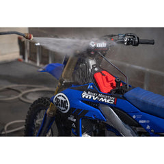 Tusk air box washing cover fitted to WR250F, preventing moisture during cleaning