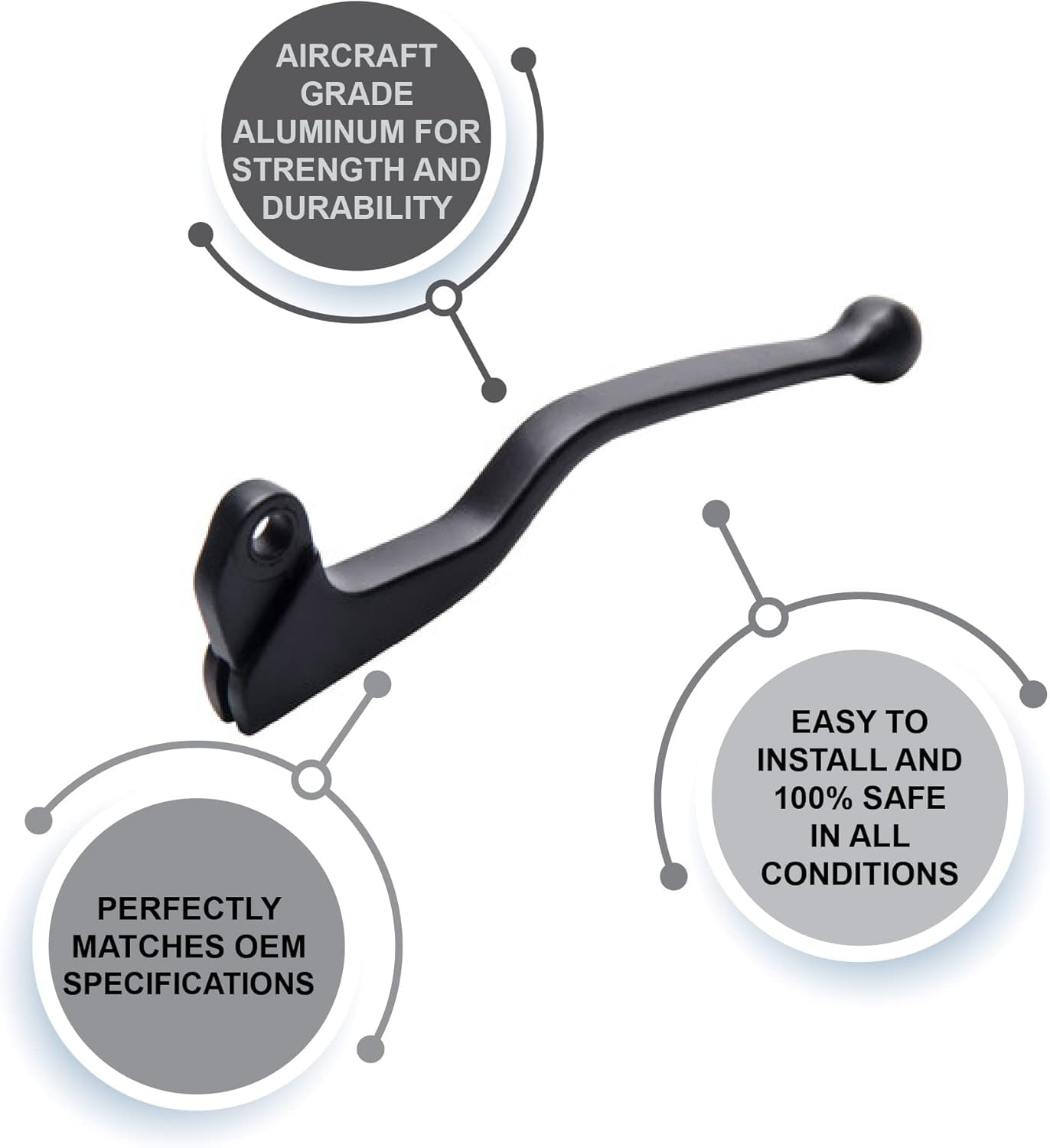 TUSK clutch lever installation view demonstrates OEM-spec compatibility and easy mounting