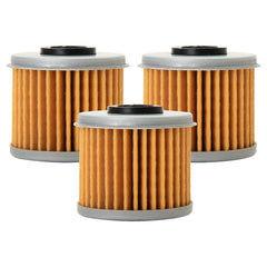 Tusk First Line oil filter 3-pack: high-flow filtration for reliable 4-stroke engine protection.