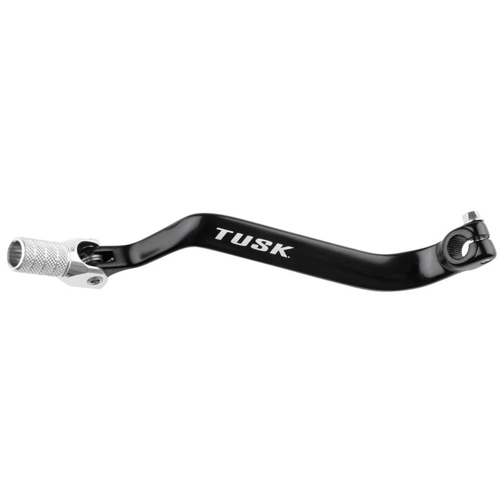 Tusk folding shift lever with 10mm extension improves foot reach on KLR650.