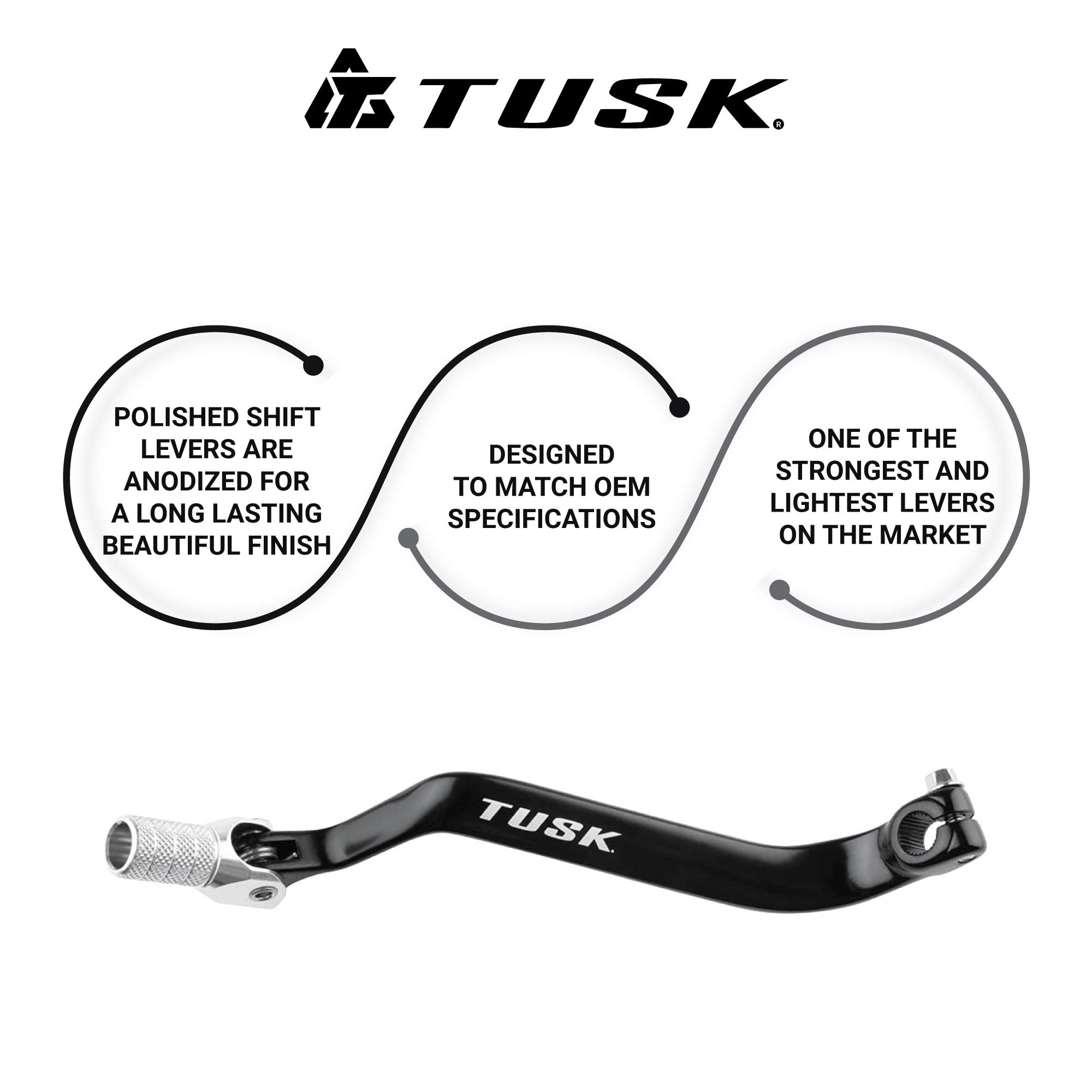 Extended 10mm reach aids comfortable foot placement on the lever.