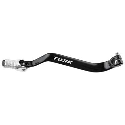 Ready-to-install Tusk folding lever shown on a KLR650 for reliable shifting.
