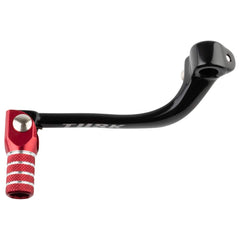 Tusk folding shift lever CRF110F side profile showing compact aluminum design.
