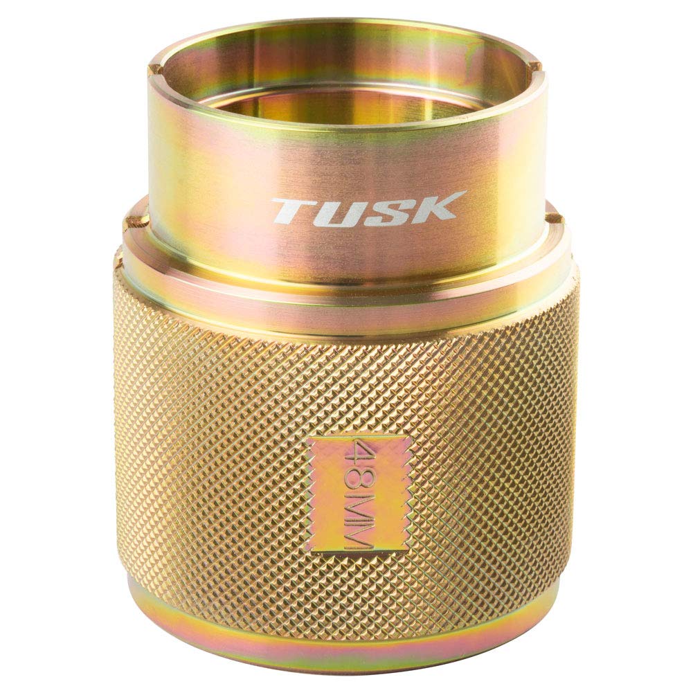 Tusk 48mm fork seal driver close-up showing split design for easy install.