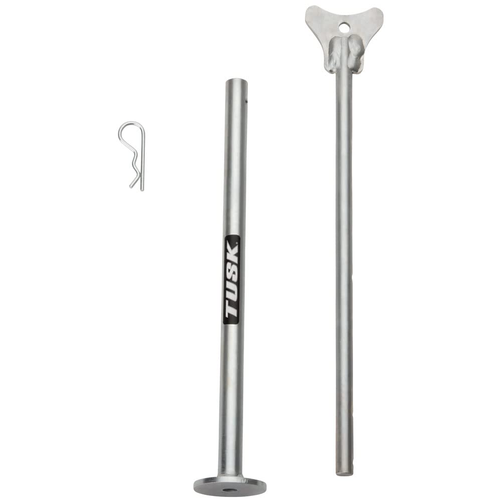 Tusk MotoCrutch finished in zinc plating to resist corrosion during use