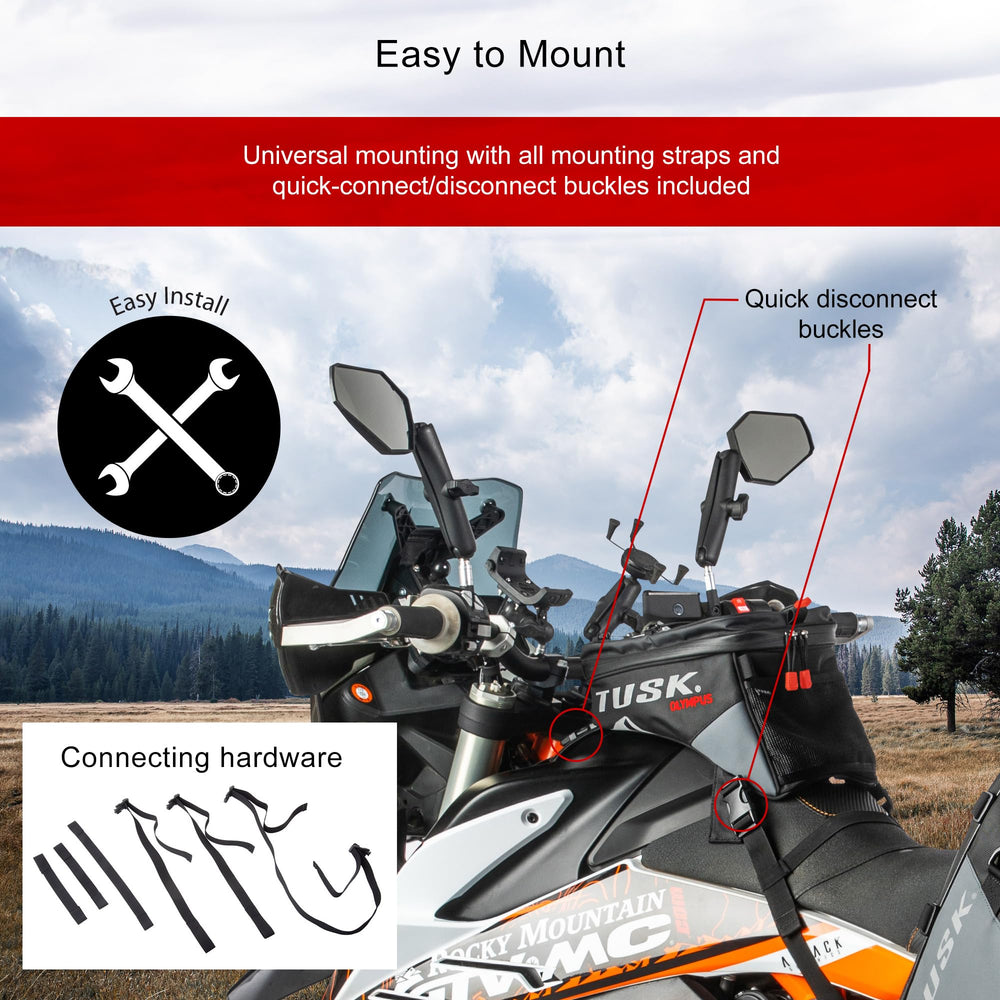 TUSK Olympus rain cover stored inside keeps gear dry in rain