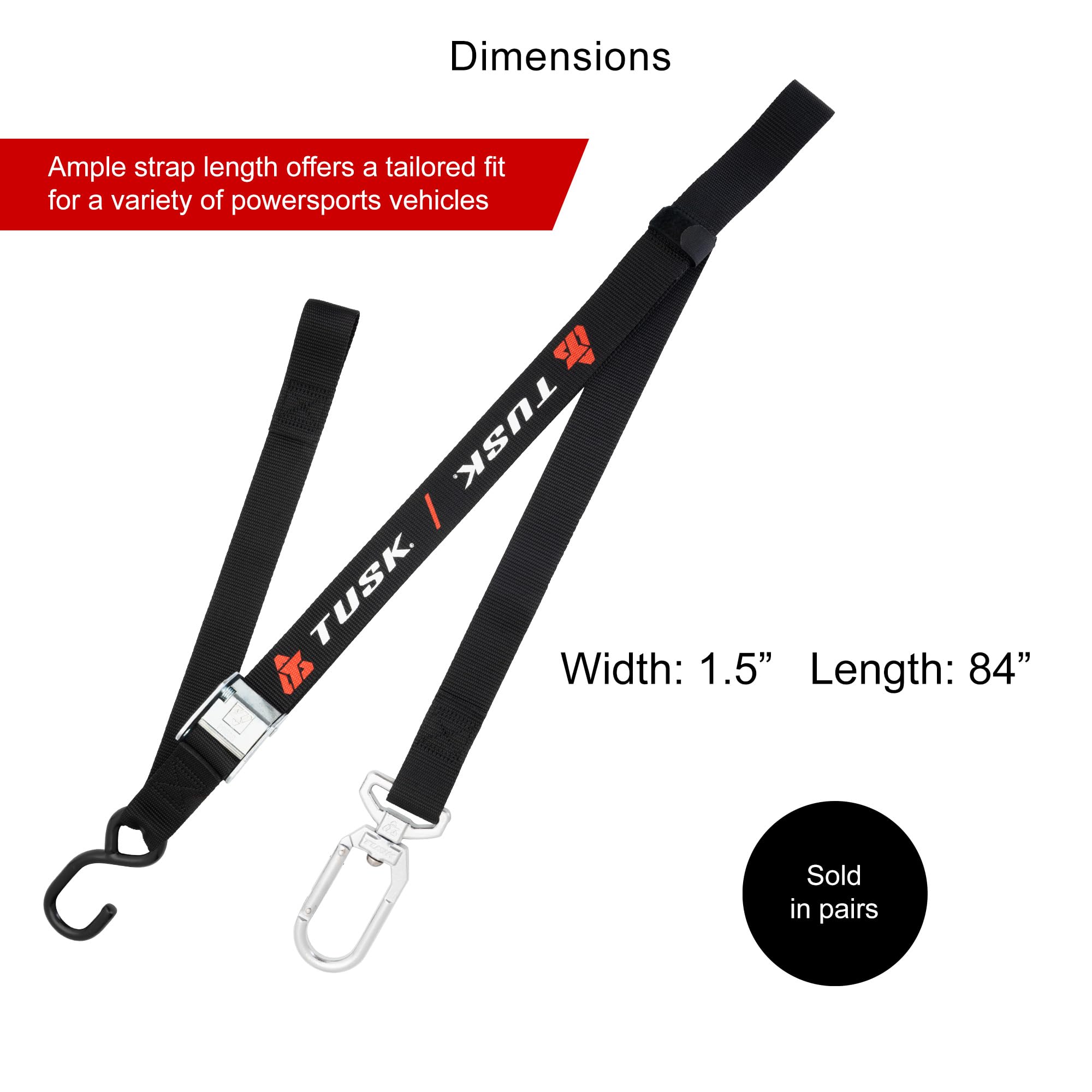 Tusk pair of tie-downs creates a reliable, ready-to-use gear setup