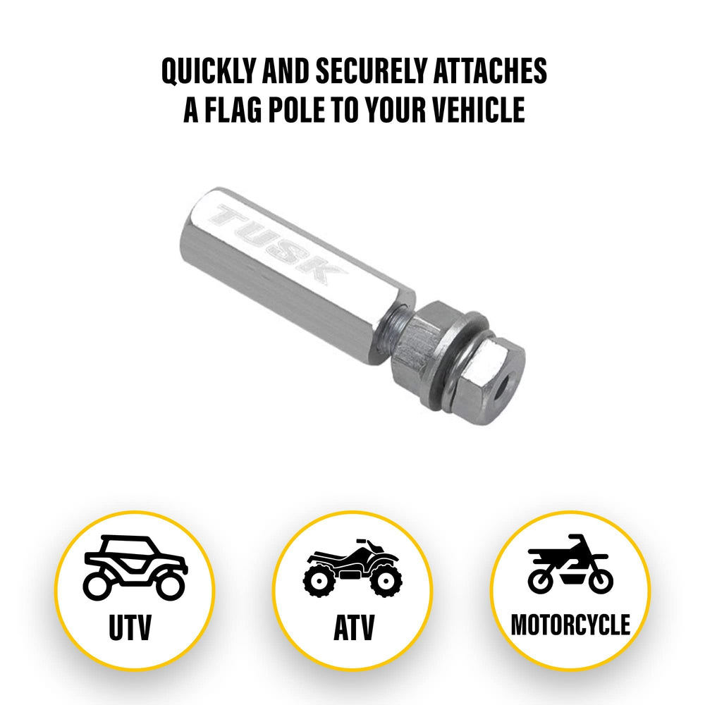 Tusk Quick Release Flag Pole Holder assembly view shows secure mounting.