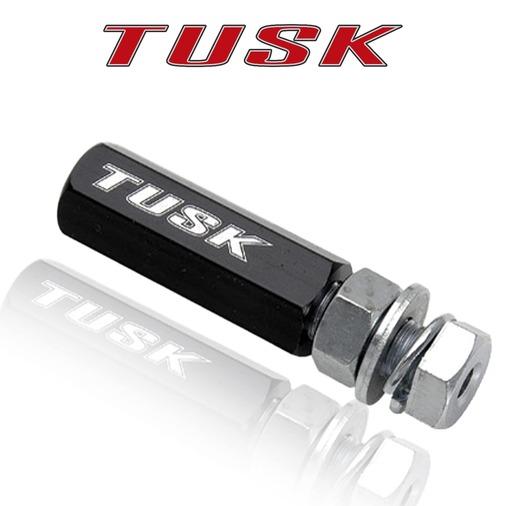 Tusk Quick Release Flag Pole Holder side-mount on an ATV for enhanced visibility.