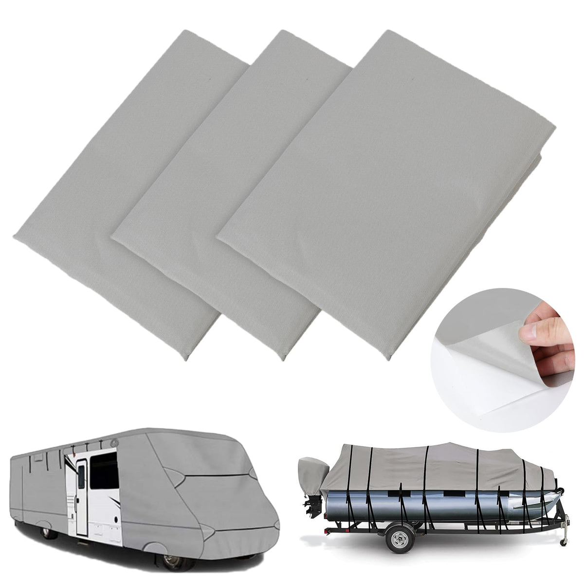 Tuszom 900D patch kit enables quick boat and RV cover repairs.