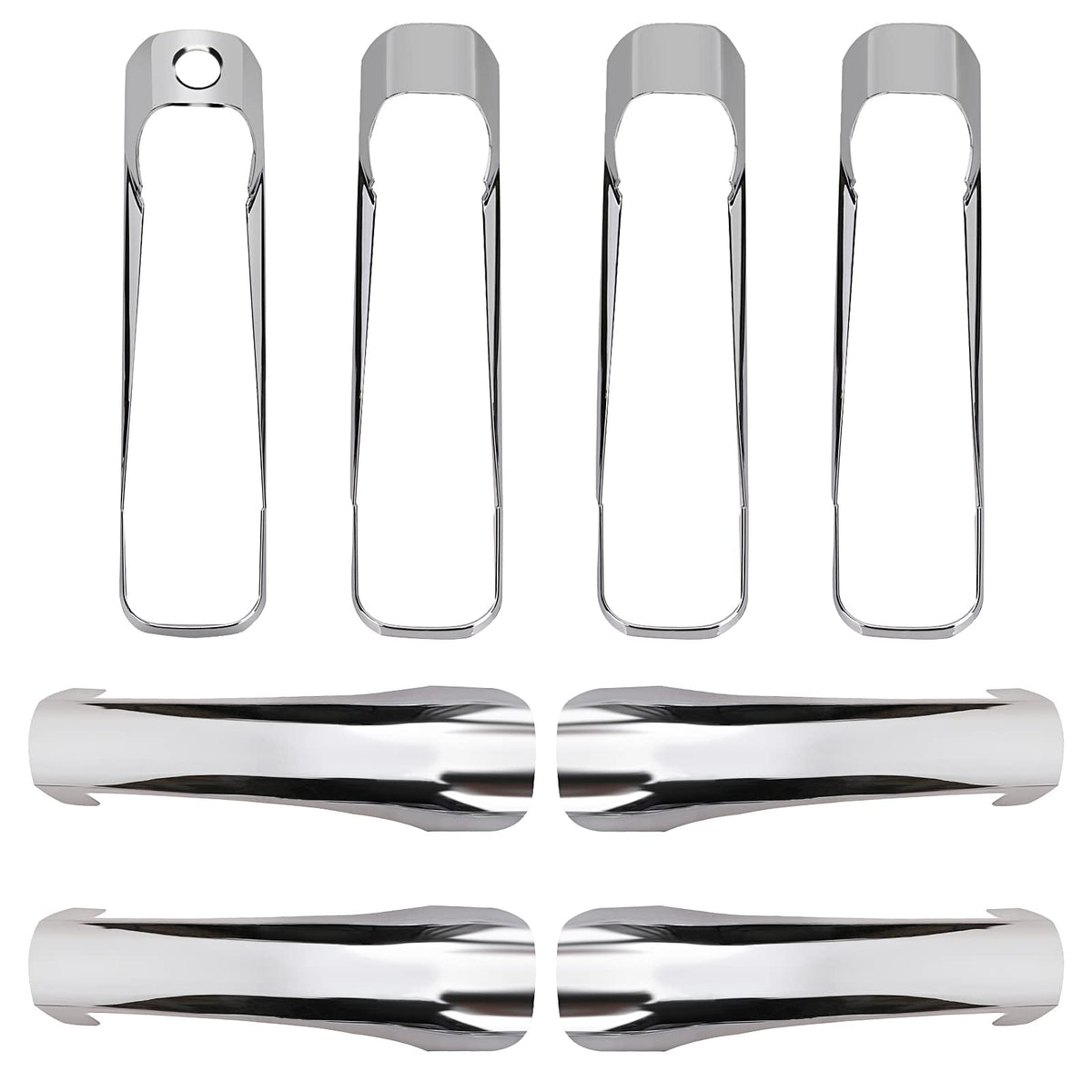 Tutor Auto chrome door handle covers on Dodge Ram 1500 front close-up highlight lasting shine