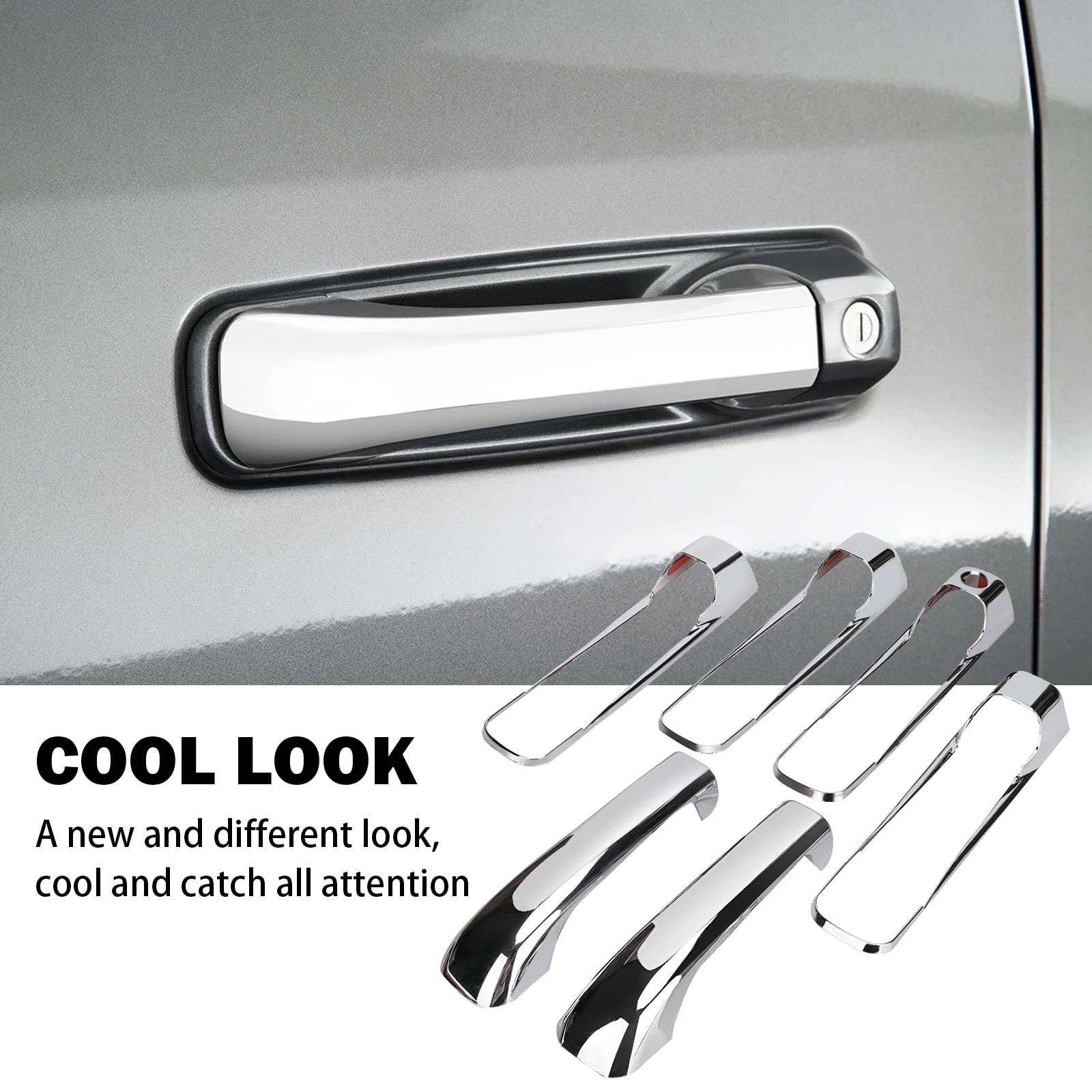 Tutor Auto chrome door handle covers for Ram 2500-3500 rear view