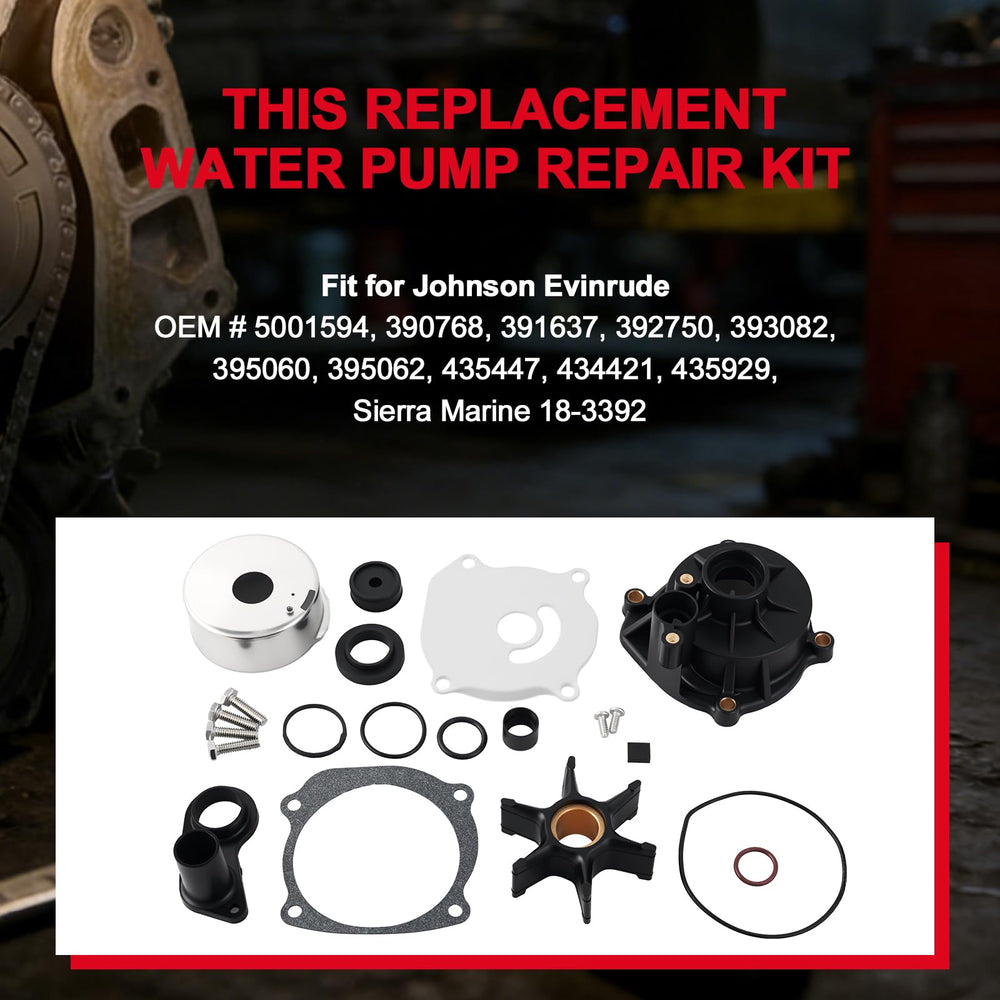 Tutor Auto impeller replacement kit ensures reliable cooling for V4/V6/V8 outboards.