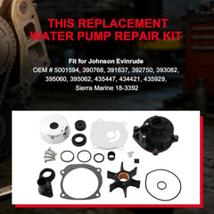 Tutor Auto impeller replacement kit ensures reliable cooling for V4/V6/V8 outboards.