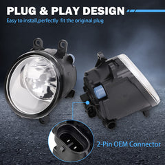 Tutor Auto left fog light for Toyota Camry boosts rain driving visibility