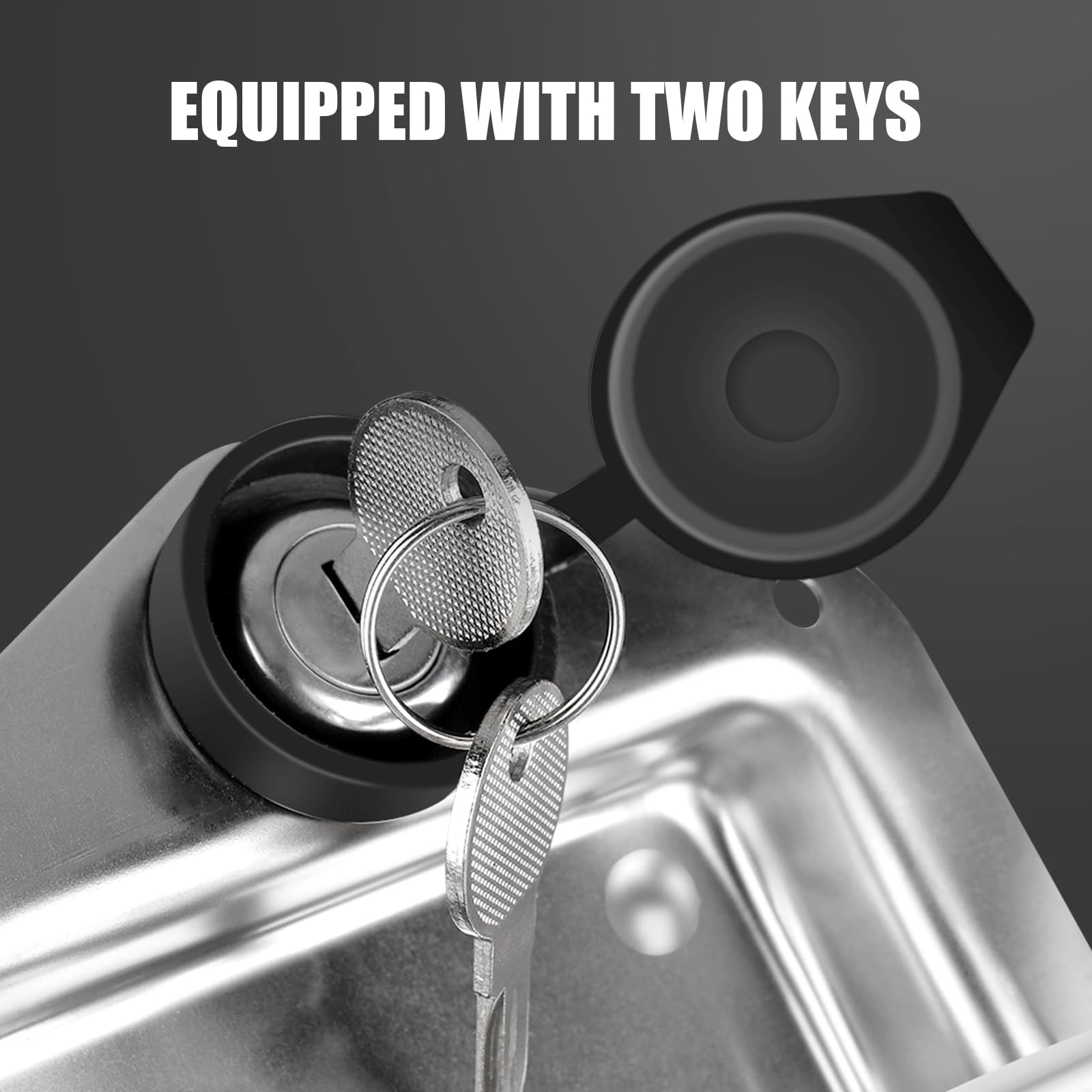 Tutor Auto heavy-duty stainless steel latch for rugged trailer applications.