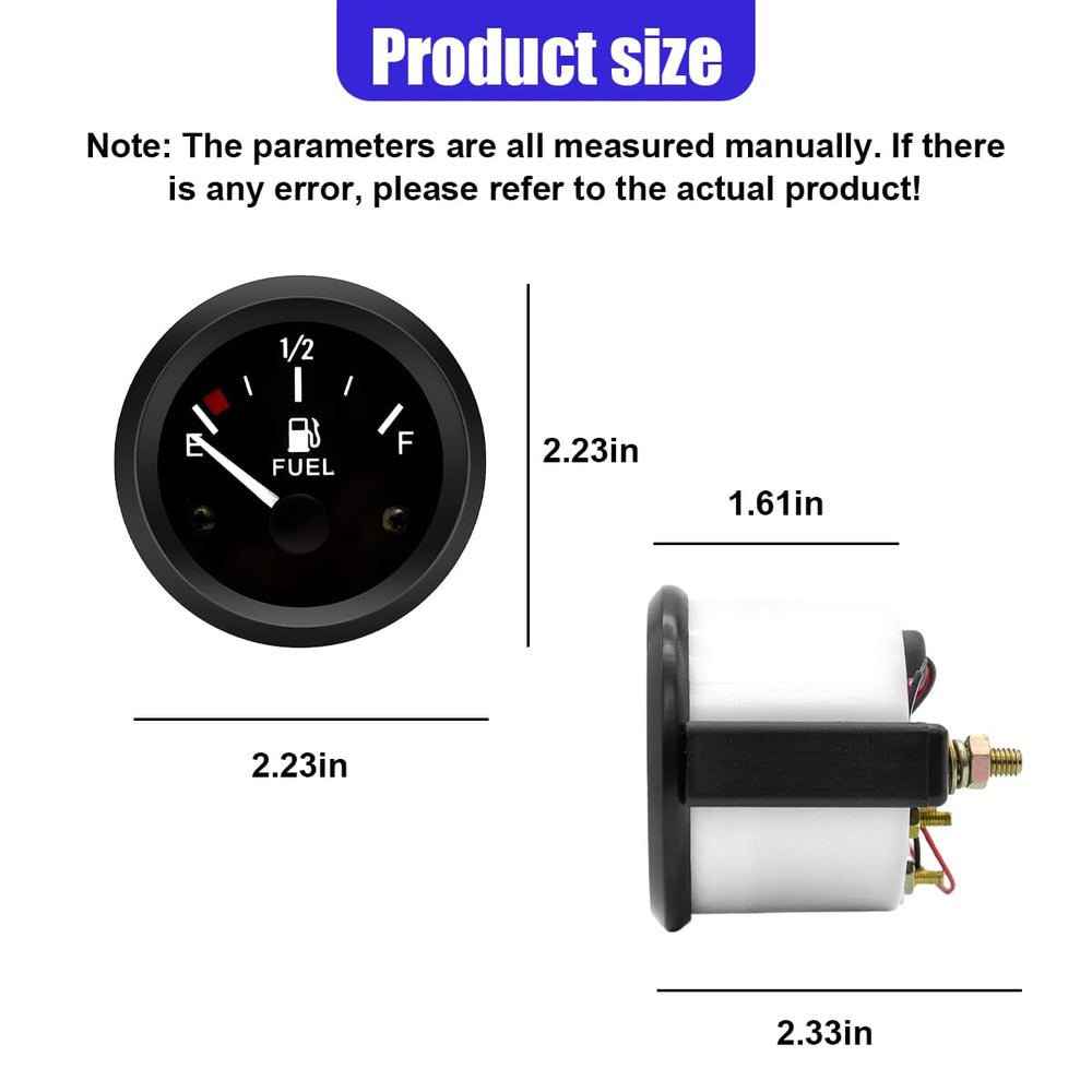 Tuxihapp fuel gauge with 240-33ohm sender compatibility demonstrates universal fitment.
