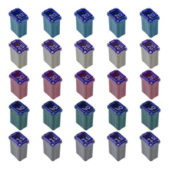 Tuxihapp square fuse 15A in kit, color-coded for quick identification and replacement.