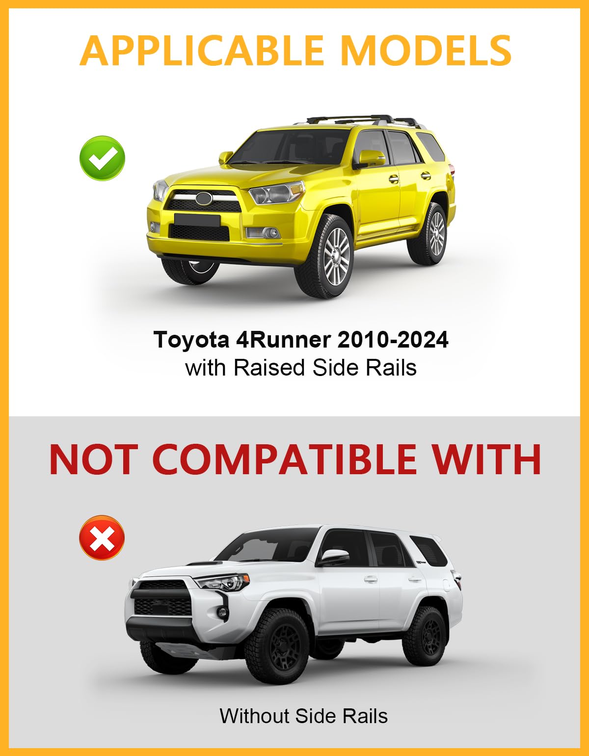 Heavy-duty aluminum Tuyoung crossbars support luggage and gear safely.
