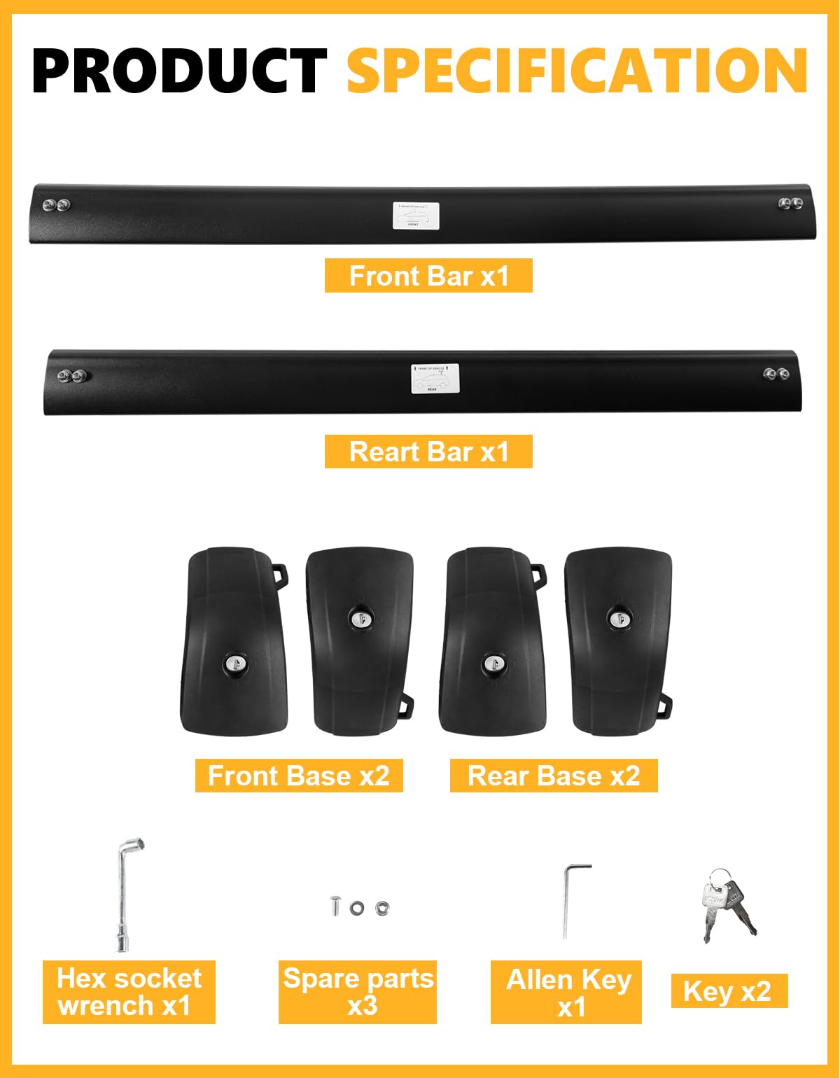 Tuyoung crossbars compatible with panoramic sunroof enable versatile loading.