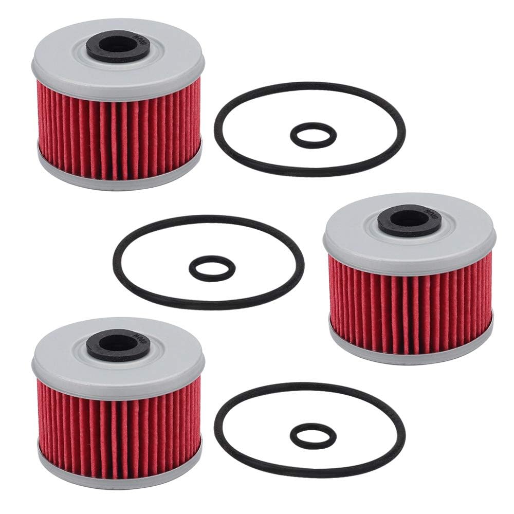 Tvent HF113 oil filter three-pack for versatile ATV maintenance
