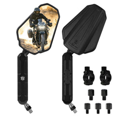 Tvitano Adventure Mirrors with 360-degree rotation for precise rear views on rugged roads.
