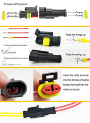 Twippo 1-6 pin connector sets offering versatile weatherproof choices for vehicles
