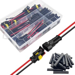 Twippo 14AWG 2-wire connector set front view for weatherproof auto wiring