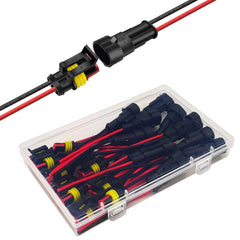 Twippo 18AWG 2-pin waterproof connector kit set, ready for quick wiring installations.