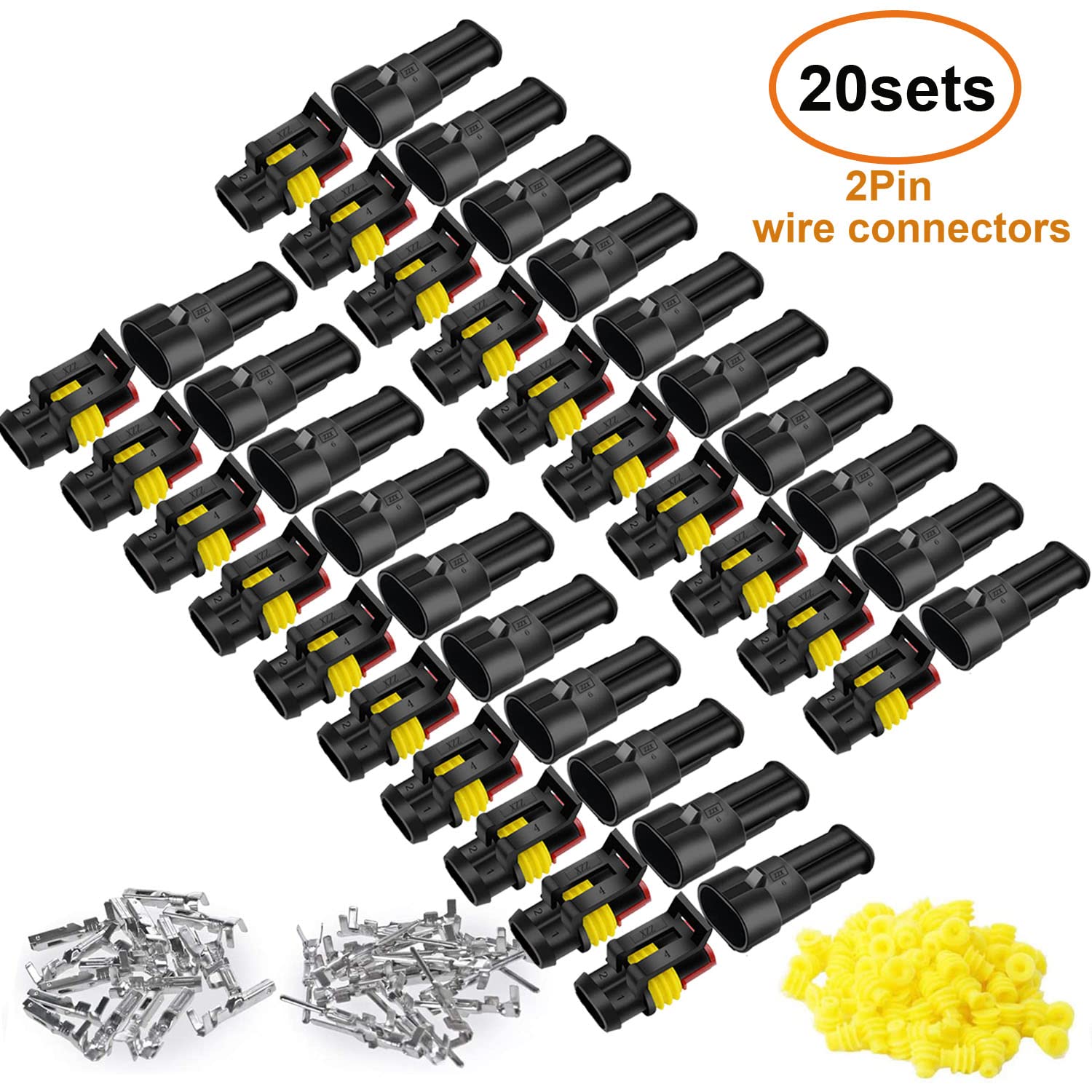 Twippo 20 kits packaging contents including seals for waterproof connections
