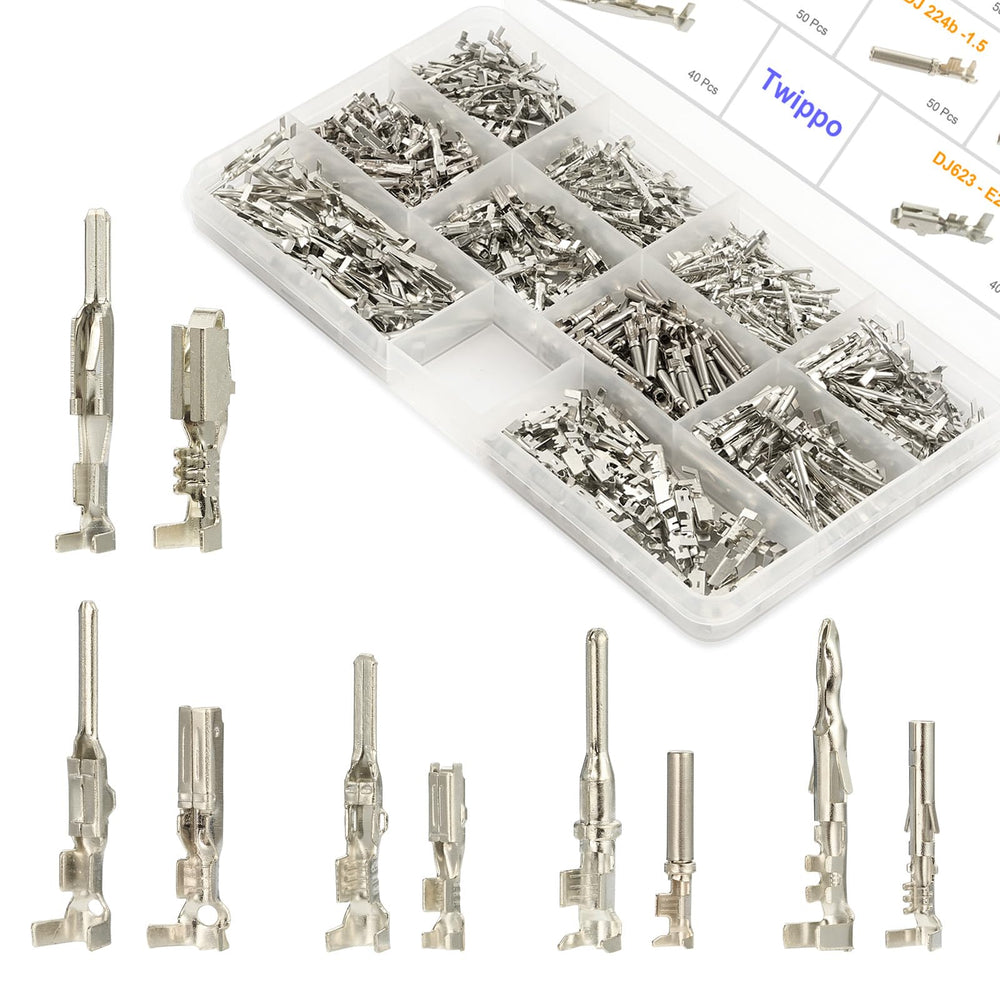 Twippo 440Pcs automotive pin connectors kit, full set shown for versatile wiring projects