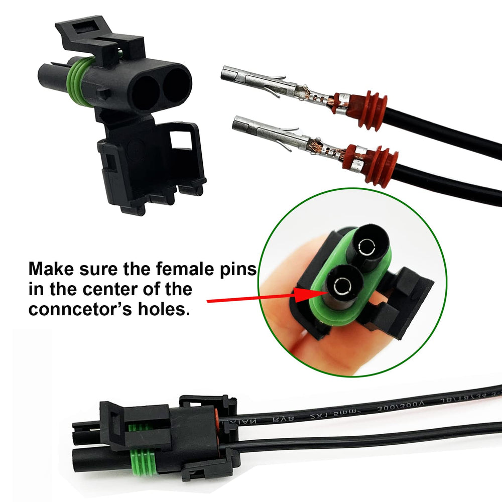 Twippo buckle-design 2-pin connectors aiding secure insertion.