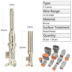 Twippo 2.5mm pin terminals close-up for reliable power taps